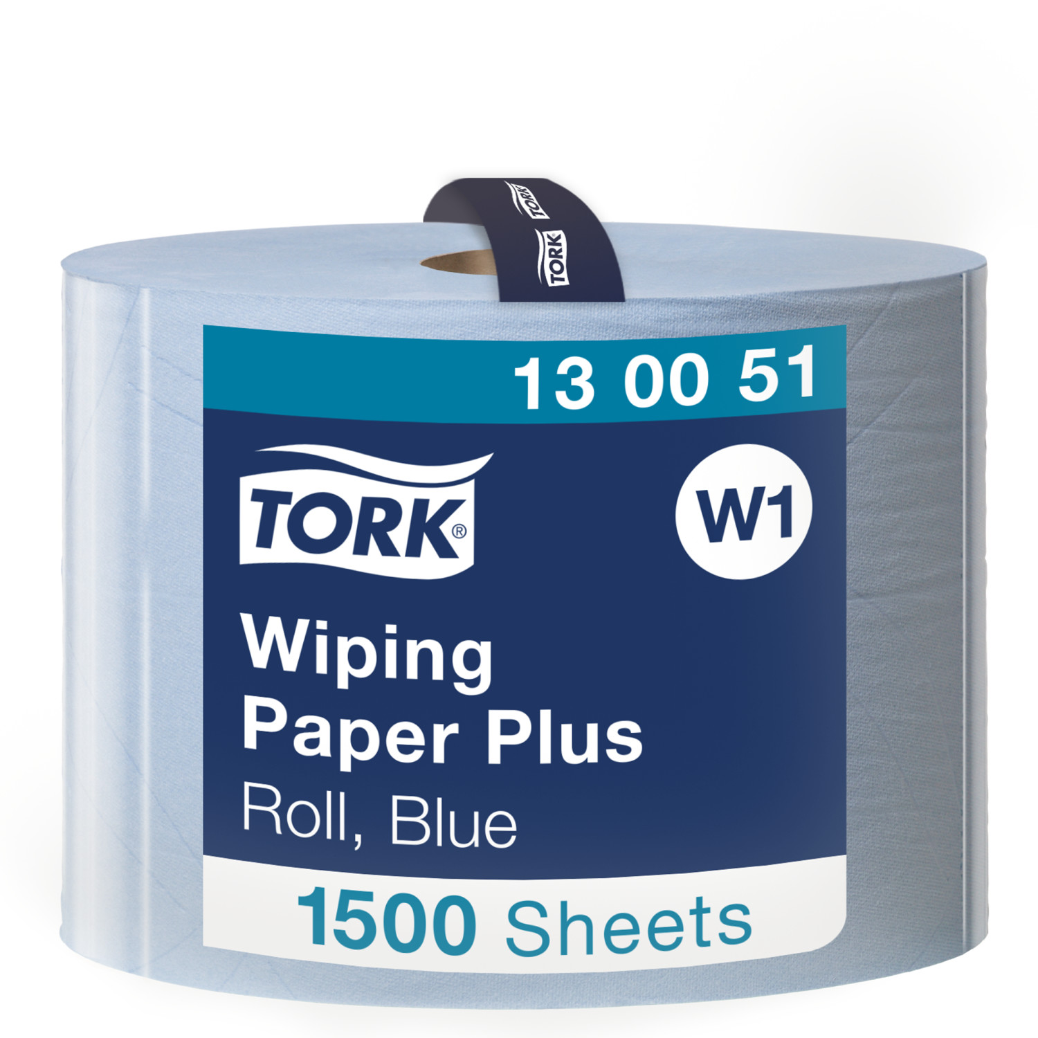 Tork Wiping Plus – Rol – Poetspapier – 510mtr/23,5cm – 2-laags – Blauw