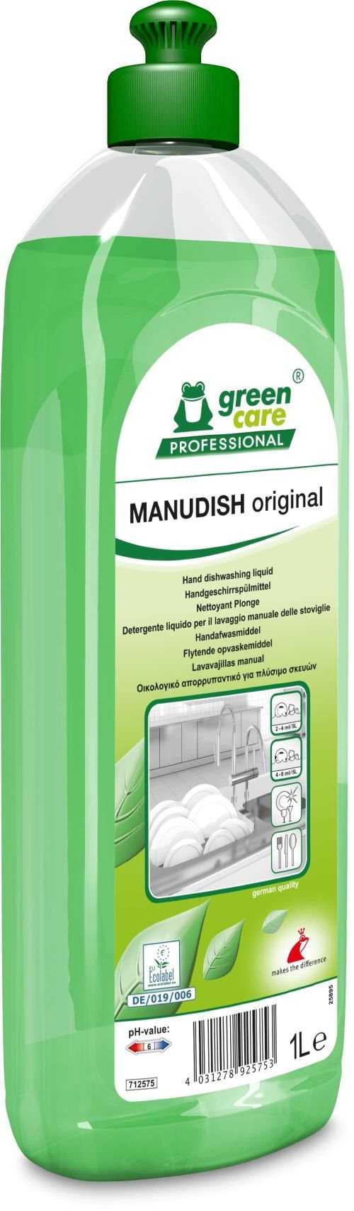 MANUDISH original – Duurzaam handafwasmiddel – 1L