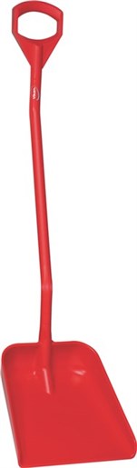 Vikan – Hygiene – Schep – Ergonomische steel – Groot blad – Polypropyleen – Rood