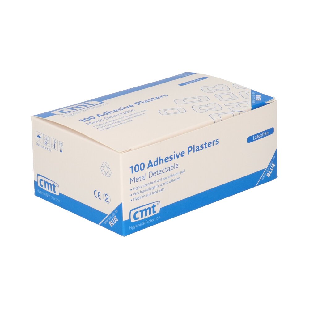CMT – Hygiënische detectiepleisters – 20x120mm – PE – Blauw