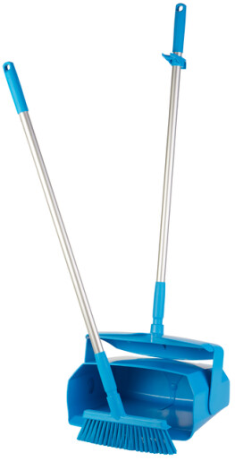 Vikan – Hygiene – Blikset – Met medium veger – Aluminium steel – Polypropyleen – Blauw