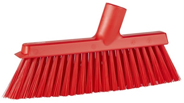 Vikan – Hygiene – Veger – Voor stofblik – Met lange steel – Polypropyleen – Rood – Medium