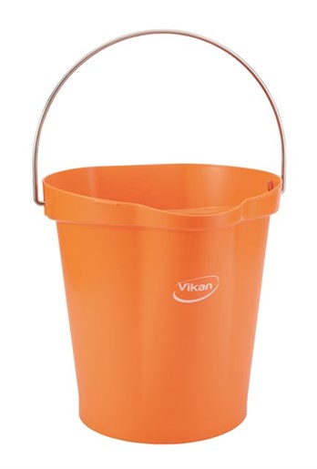 Vikan – Hygiene emmer – Met Schenktuit – Maatverdeling – Oranje – 12L