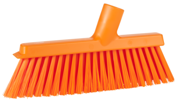 Vikan – Dustpan Broom with Angled Thread, 250 mm, Medium, Orange