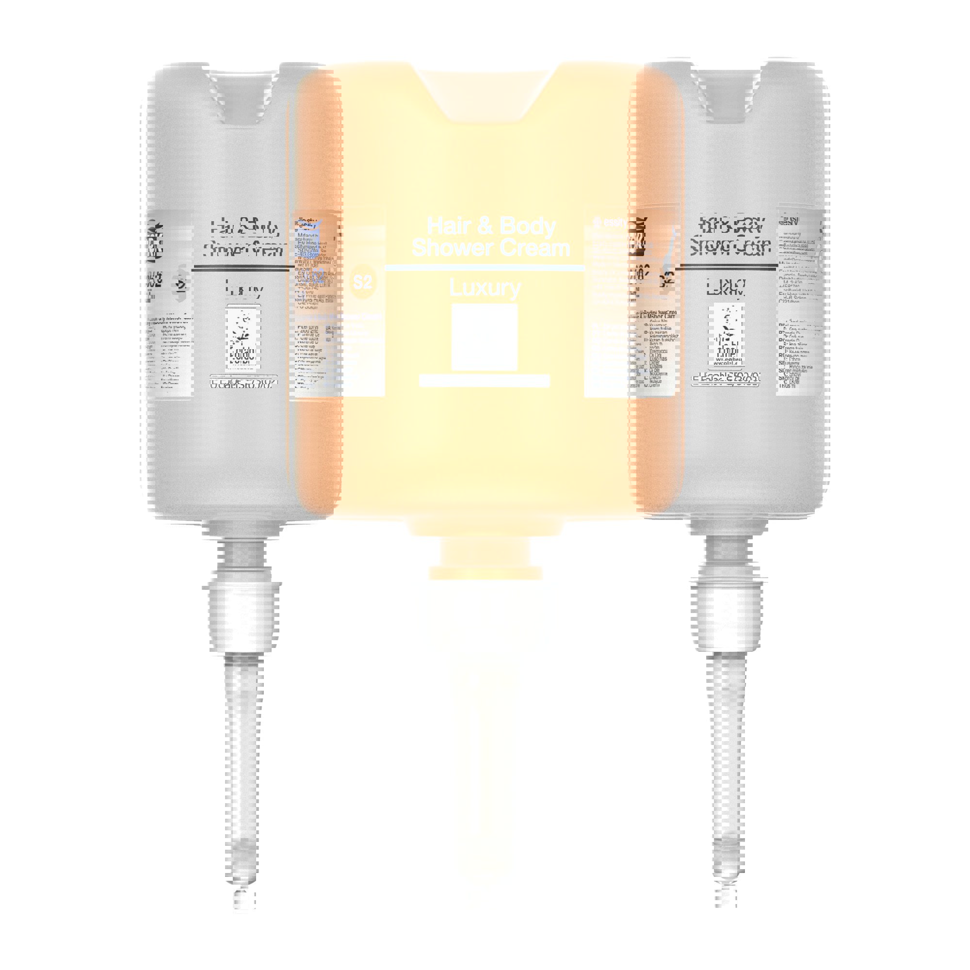 Tork Luxe Hair &amp; Body Mini Vloeibare Douchezeep Argan Vanilla 475ml/flacon 8st/doos