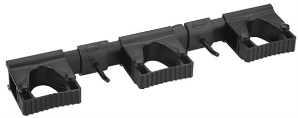 Vikan – Hygiene – Hi-Flex ophangsysteem – Met 3 rubber band klemmen en 2 haken – Polypropyleen – Zwart