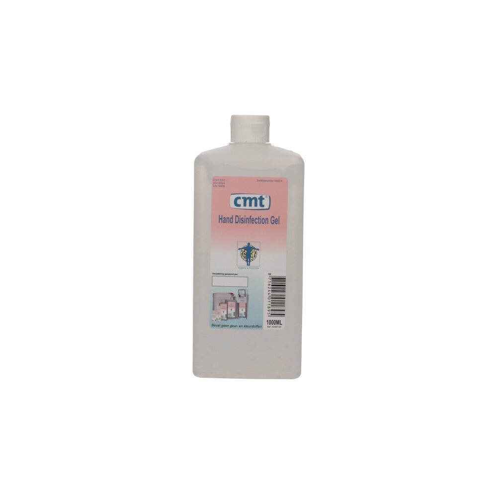 CMT – Handdesinfectie alcoholgel – 1L Systeemflacon met klepdopje