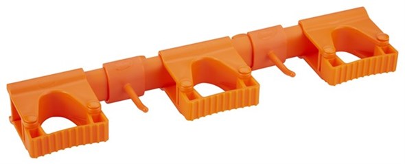 Vikan – Hygiene – Hi-Flex ophangsysteem – Met 3 rubber band klemmen en 2 haken – Polypropyleen – Oranje