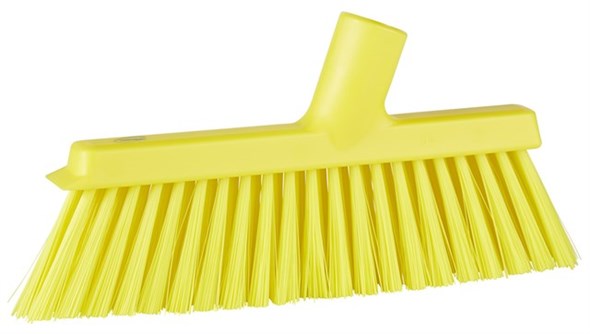 Vikan – Hygiene – Veger – Voor stofblik – Met lange steel – Polypropyleen – Geel – Medium