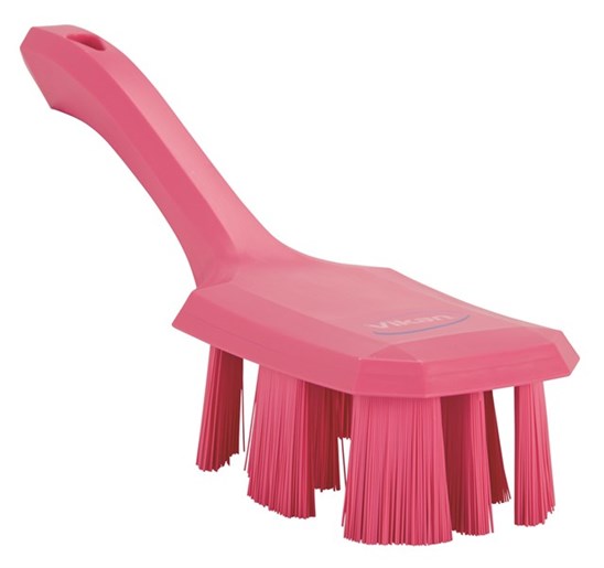 Vikan – UST – Afwasborstel – Met korte steel – Harde vezels – Polypropyleen – Roze