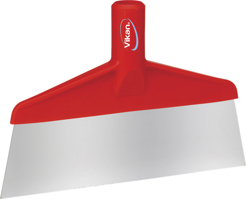 Vikan – Hygiene – Tafel- en Vloerschraper – RVS – Blad: 245x70mm – Rood