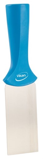 Vikan – Hygiene – Handschraper – Met RVS blad – Met schroefdraad – Blauw – Smal
