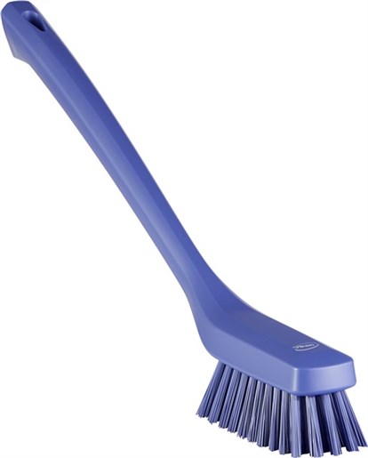 Vikan – Hygiene – Smalle borstel – Lange steel – Harde vezels – Paars