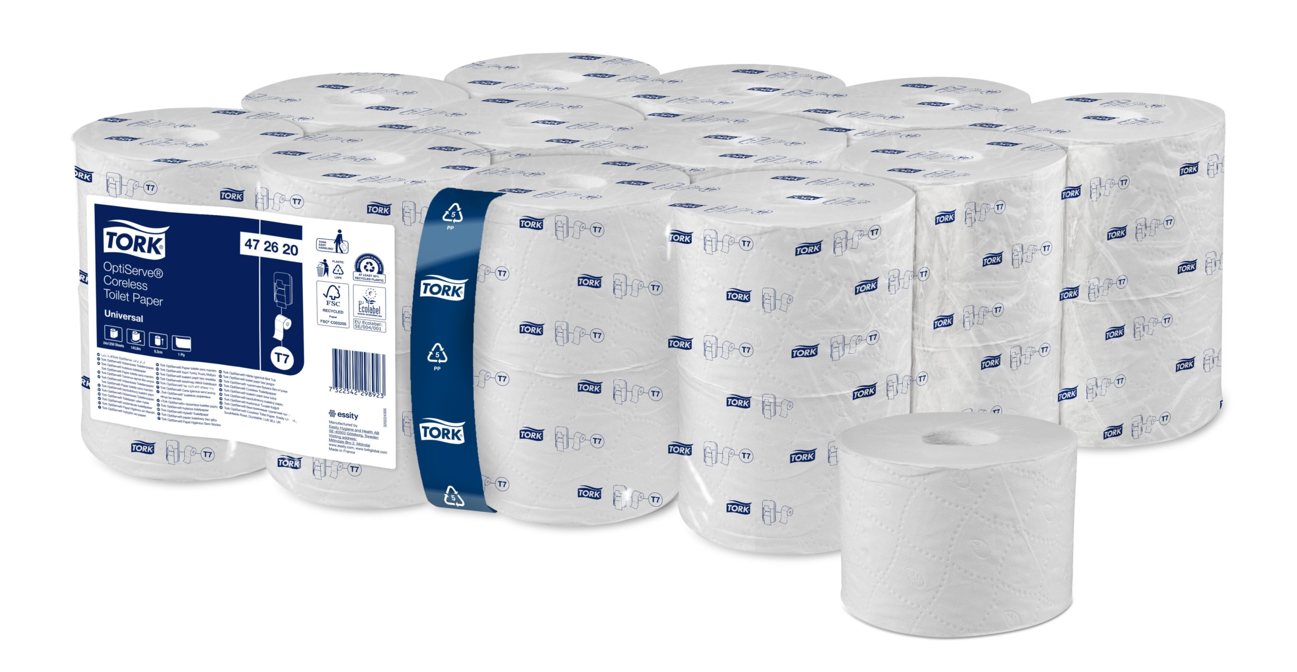 Tork Optiserve® Hulsloos Toiletpapier Universal 1-laags – Wit
