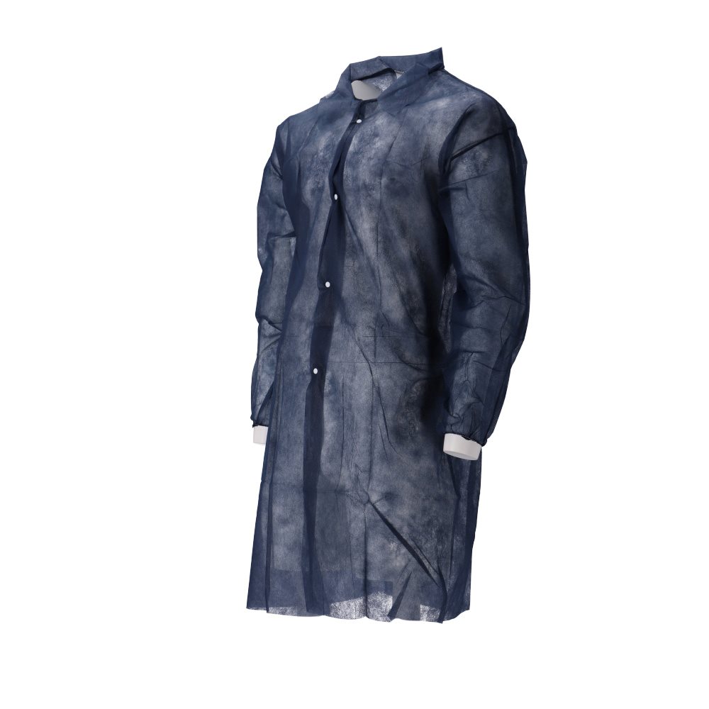 CMT – Bezoekersjas – PP Non Woven – Drukknopen – Blauw – XXL