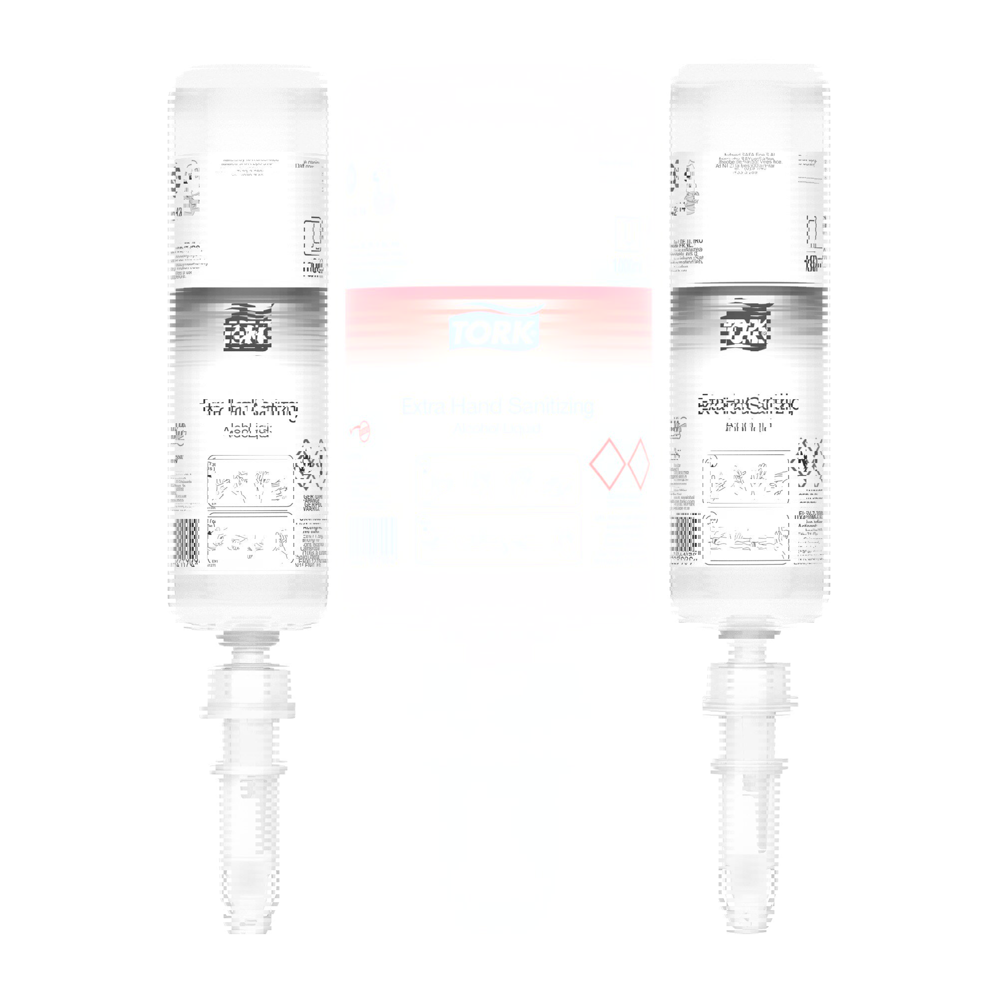 Tork Extra Alcohol – Handdesinfectie – Sanit. Liquid – 1ltr/flacon – 6st/doos