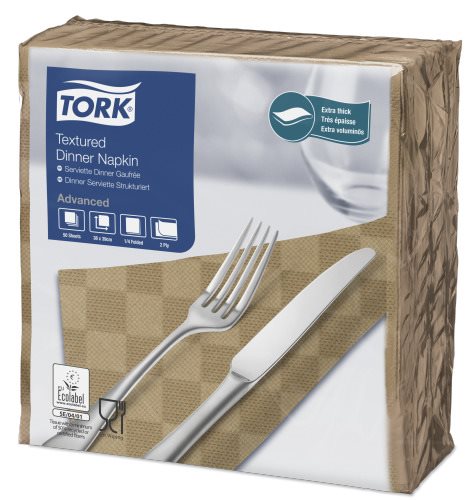 Tork Textured Dinnerservet – Advanced – 2-laags – Biscuit