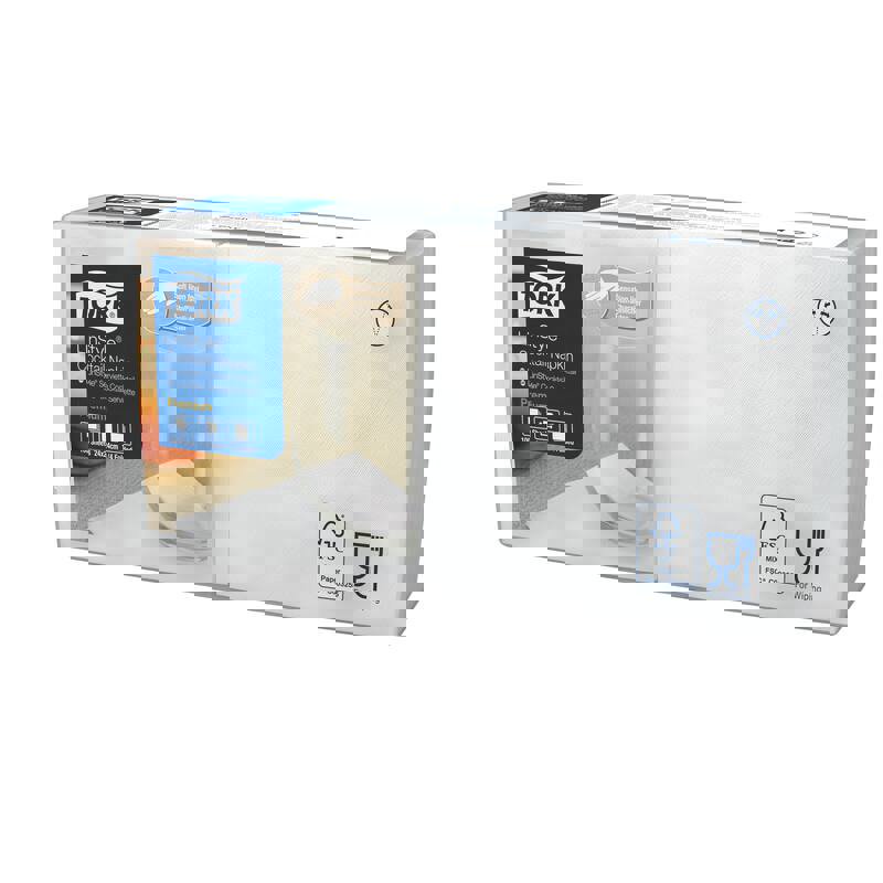 Tork LinStyle® Cocktailservet Premium 1-laags wit 24x24cm ¼-vouw 14x100st 1.400st/doos