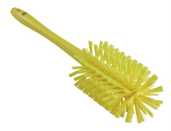 Vikan – Ultra Hygiene pijpenborstel – Medium Harde vezels – 430mm – Ø90mm – Geel