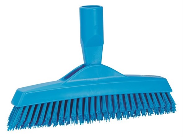 Vikan – Hygiene voegenborstel – Met flexibele nek – steelmodel – Extra hard – 225mm – Blauw