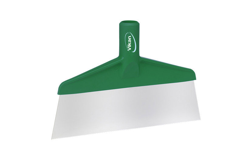 Vikan – Hygiene – Tafel- en Vloerschraper – RVS – Blad: 245x70mm – Groen
