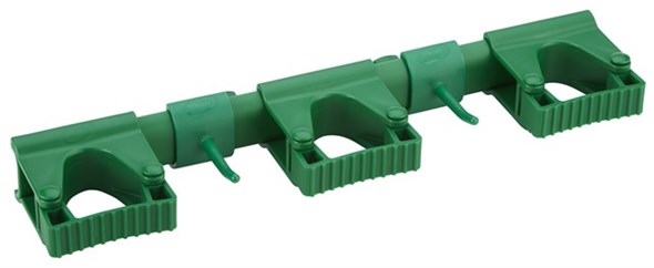 Vikan – Hygiene – Hi-Flex ophangsysteem – Met 3 rubber band klemmen en 2 haken – Polypropyleen – Groen