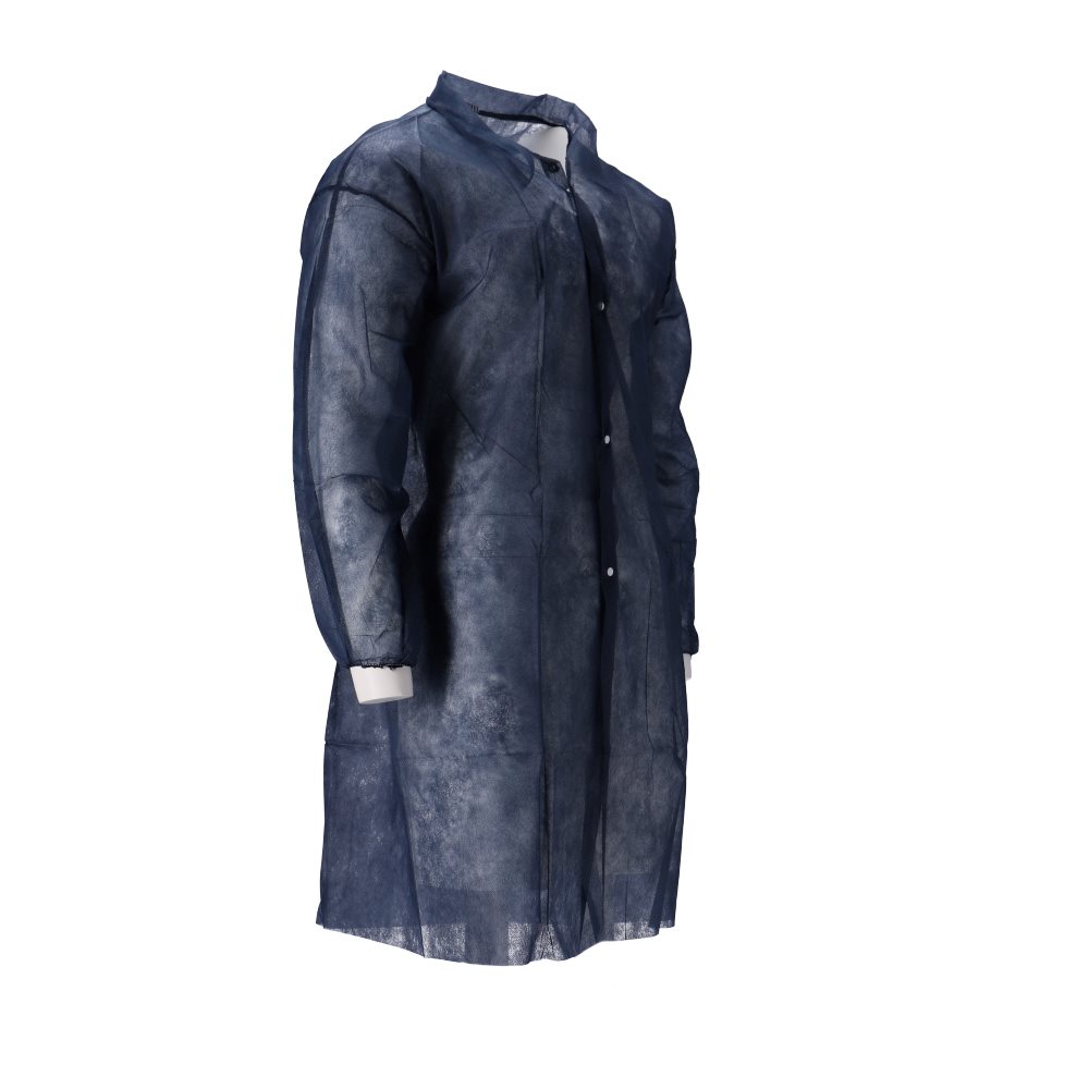 CMT – Bezoekersjas – PP Non Woven – Drukknopen – Blauw – M
