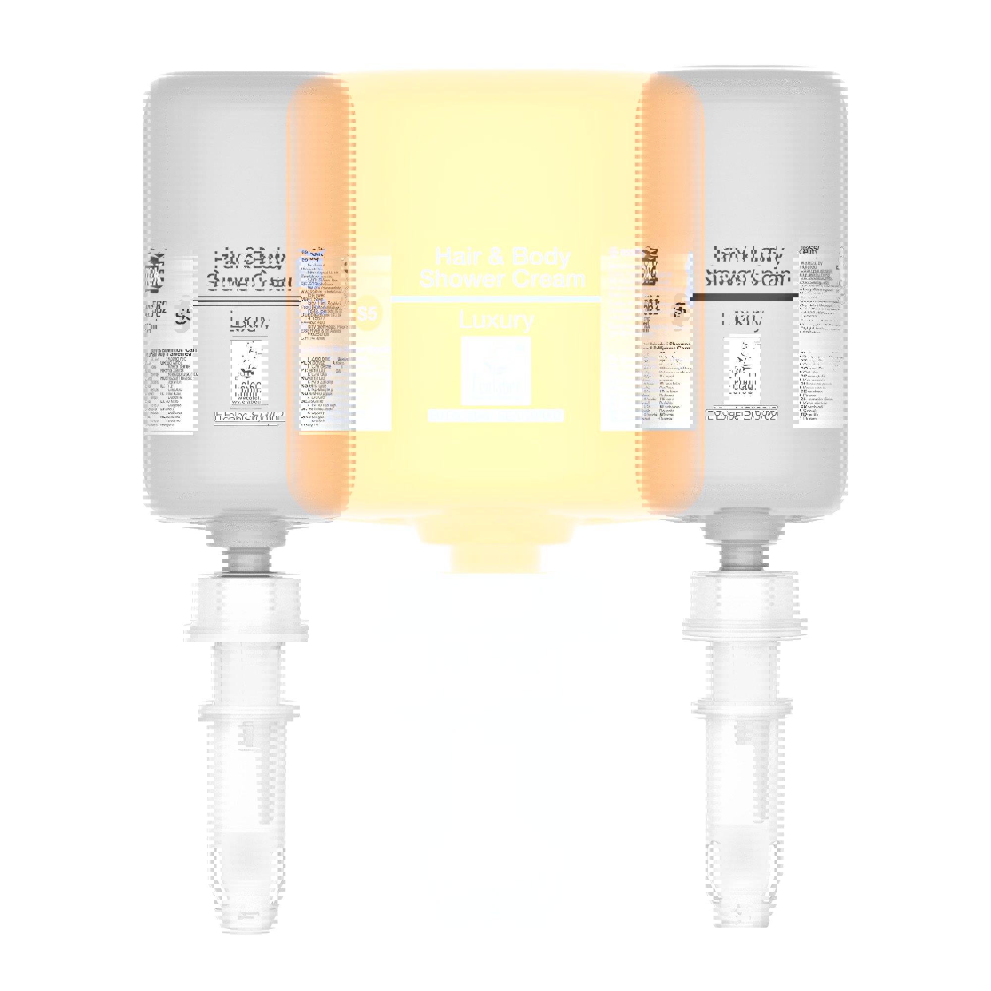 Tork Luxe Hair &amp; Body Mini Douchezeep Premium geel 525ml/flacon 8st/doos