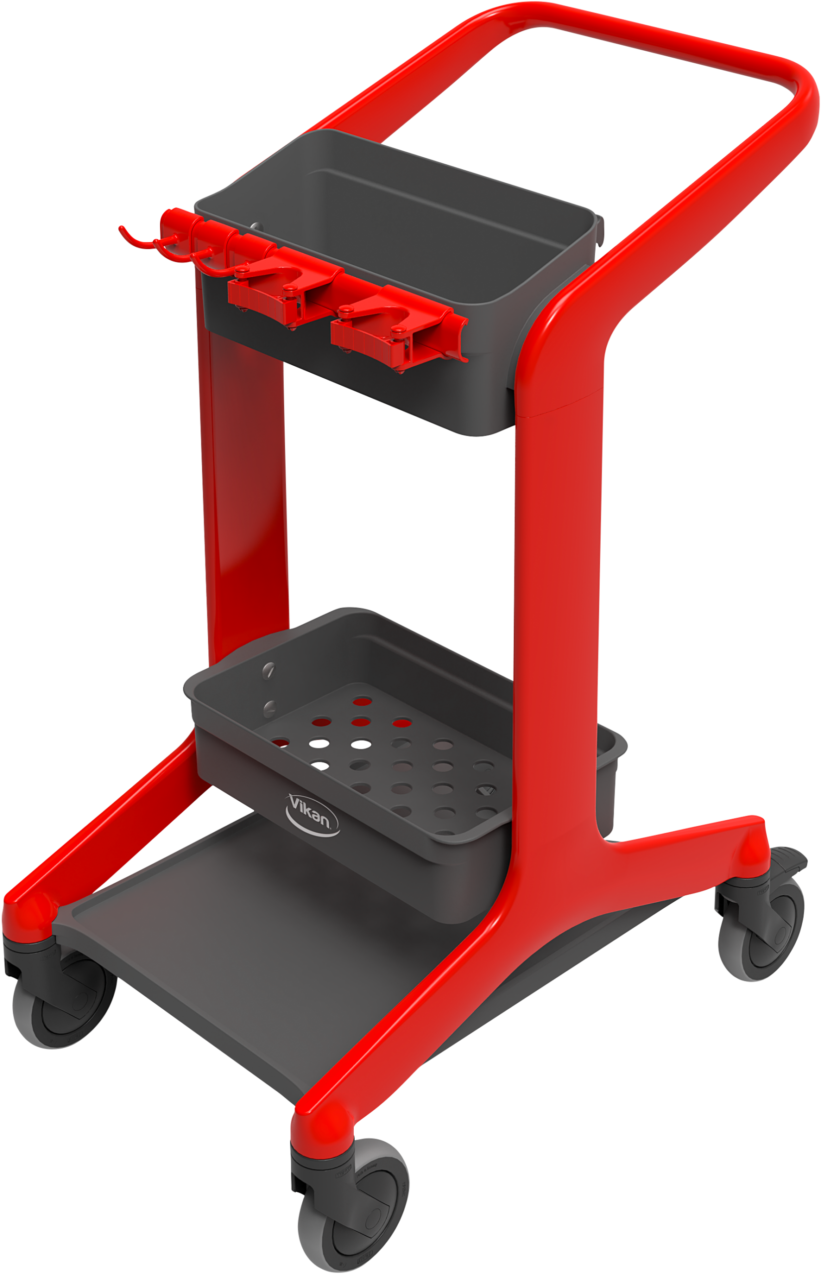 Vikan – HyGo Mobile Cleaning Station ongemonteerd rood