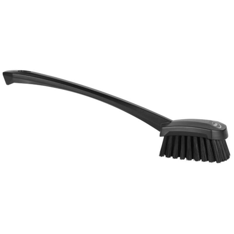 Vikan – Hygiene – Afwasborstel – Met lange Steel – Zwart – Harde vezels – 415mm – 10st/doos