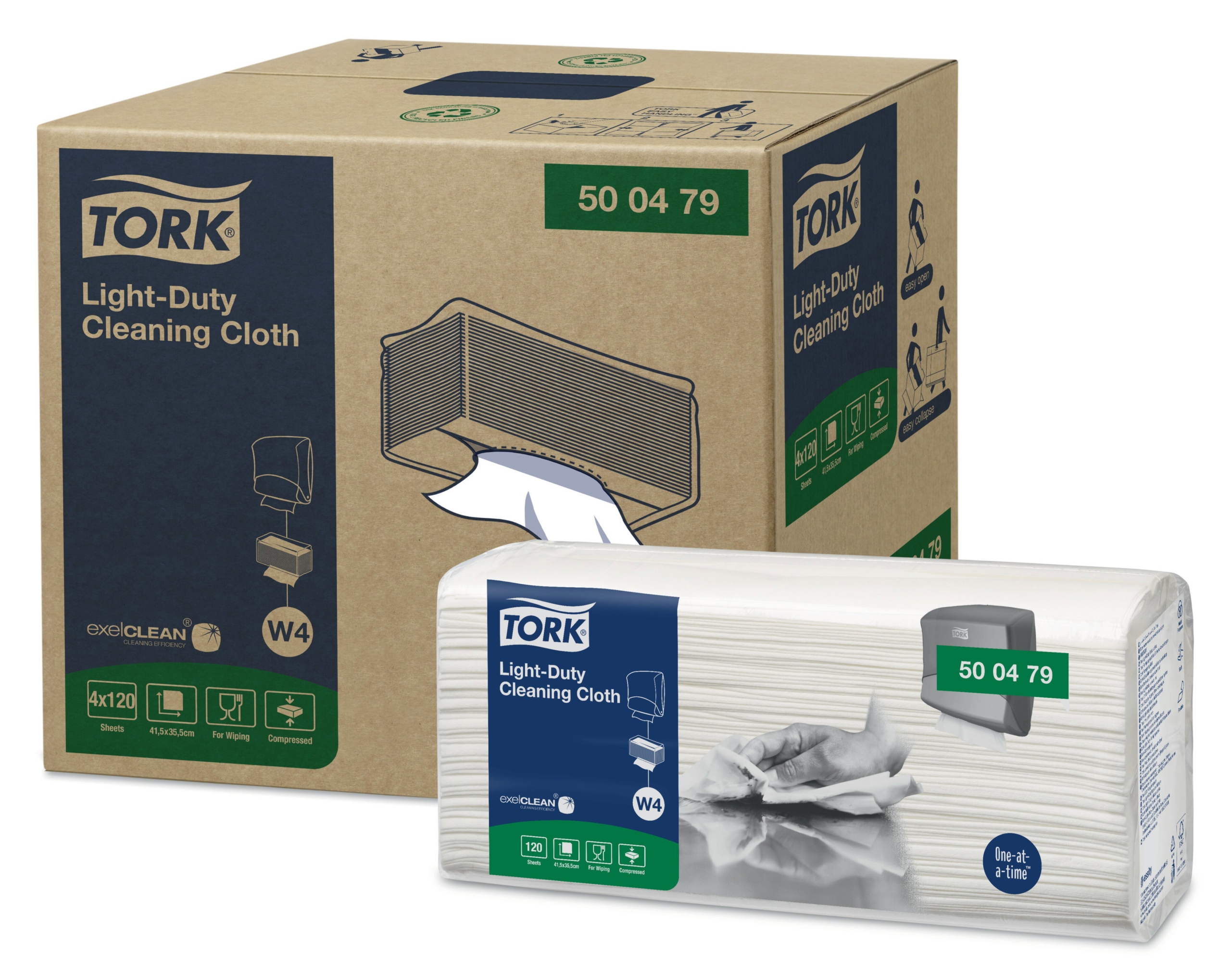 Tork Light-Duty Reinigingsdoek Premium wit 4x120st 480st/doos