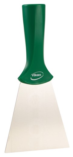 Vikan – Hygiene – Handschraper – Met RVS blad – Met schroefdraad – Groen – Breed