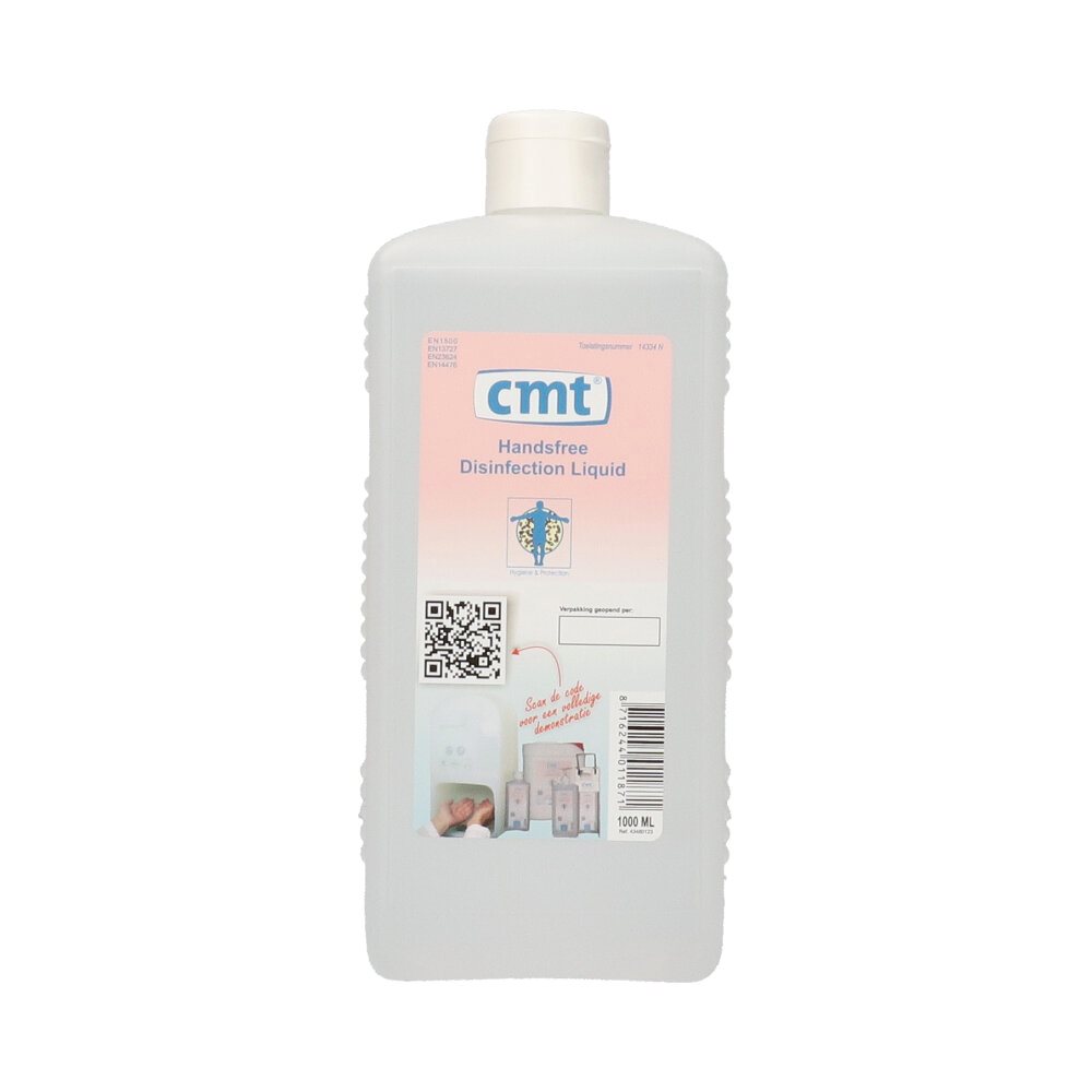CMT – Handsfree – Handdesinfectie – 1L Systeemflacon met klepdopje