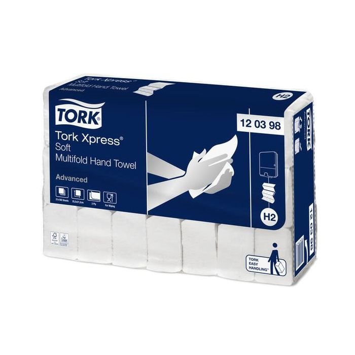 Tork Xpress – Advanced – Handdoeken – Recycle – 2-laags – Zacht – Multifold – Wit