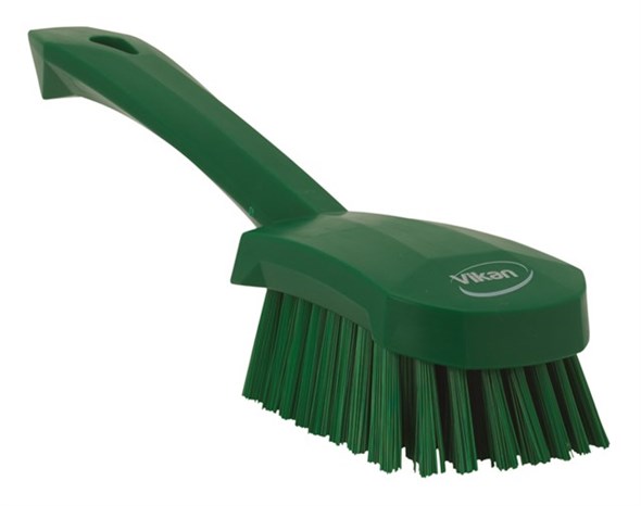 Vikan – Hygiene – Afwasborstel – Met korte steel – Harde vezels – Groen