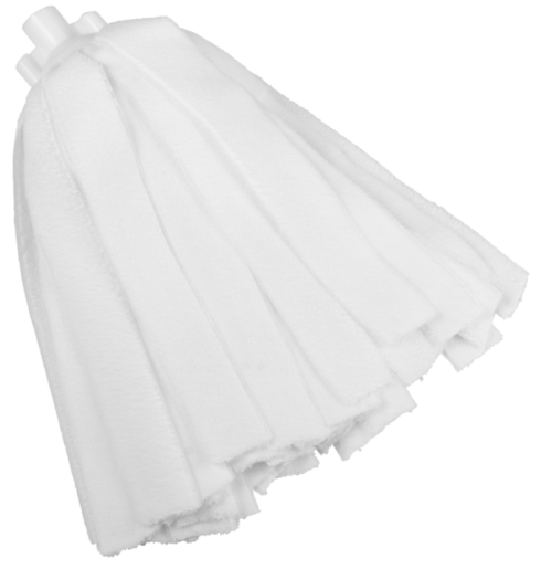 Vikan – Microfibre draadmop, 200 gram, microvezel stroken, met schroefdraadaansluiting, wit, p/st