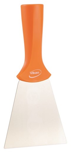 Vikan – Hygiene – Handschraper – Met RVS blad – Met schroefdraad – Oranje – Breed