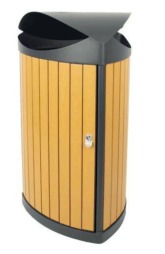 Driehoekige buitenafvalbak