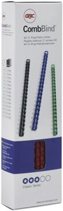 Bindrug GBC 10mm 21rings A4 zwart 100 stuks