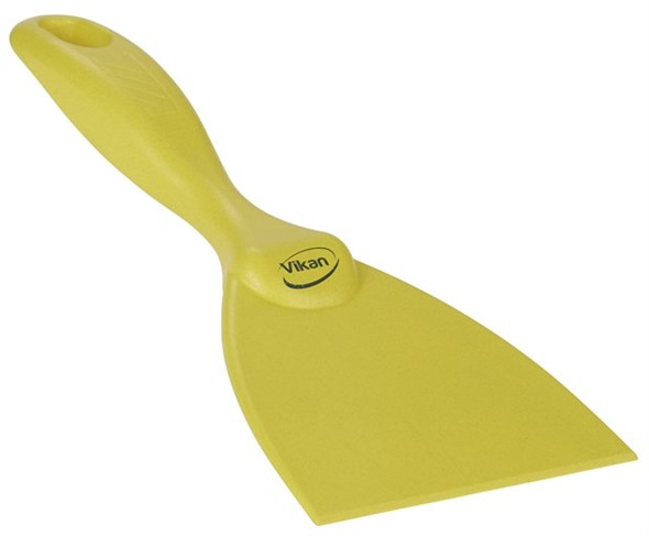 Vikan - Hygiene - Handschraper - Metal&x-ray detecteerbaar - Recht - Polypropyleen - Geel - 102mm - Afbeelding 3