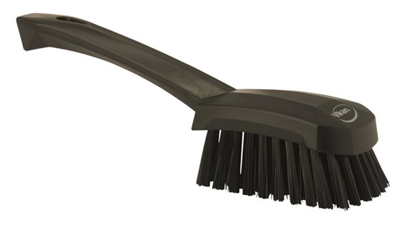 Vikan - Hygiene - Afwasborstel - Met korte steel - Harde vezels - Zwart - Afbeelding 3