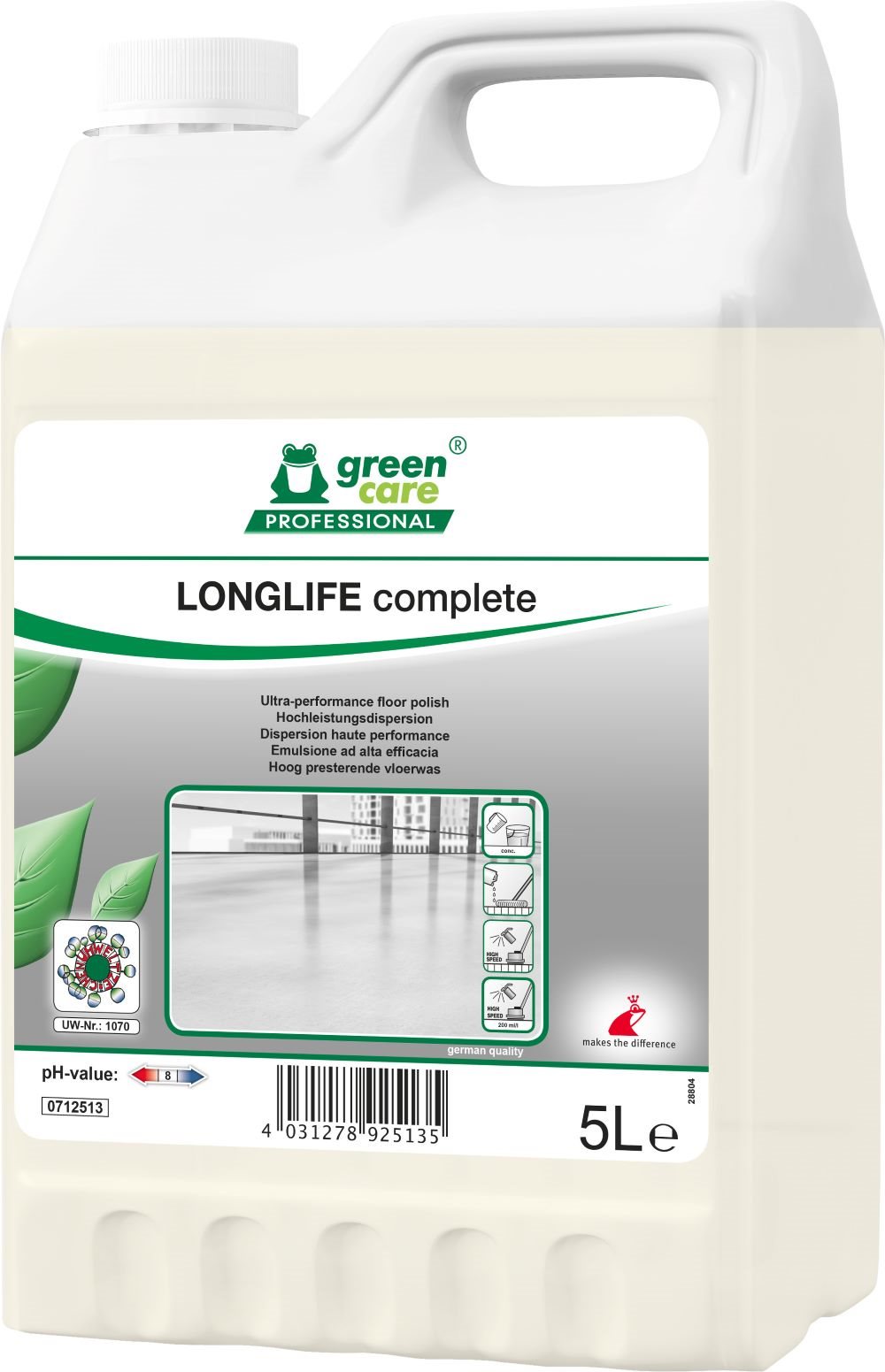 LONGLIFE complete – Duurzaam – Ultra krachtige vloerwas – 5L