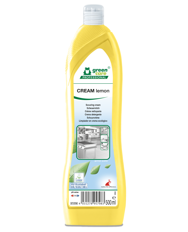 CREAM lemon – Duurzaam schuurmiddel met citroengeur – 500ml
