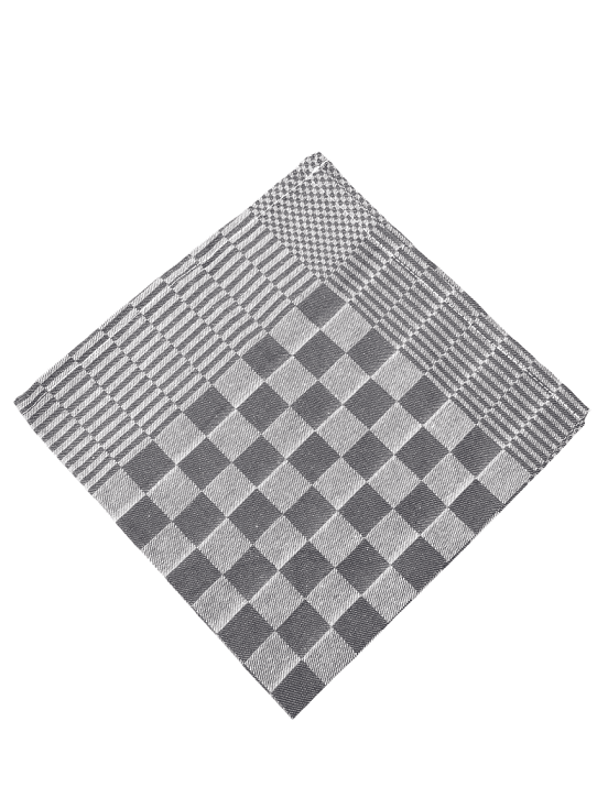 Theedoek blok ca. 65×65 cm zwart set à 6