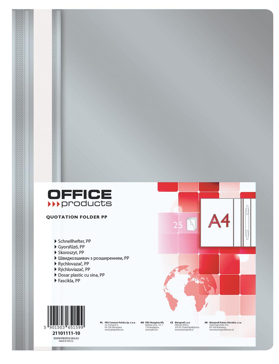 OFFICE products snelhechtmap, grijs