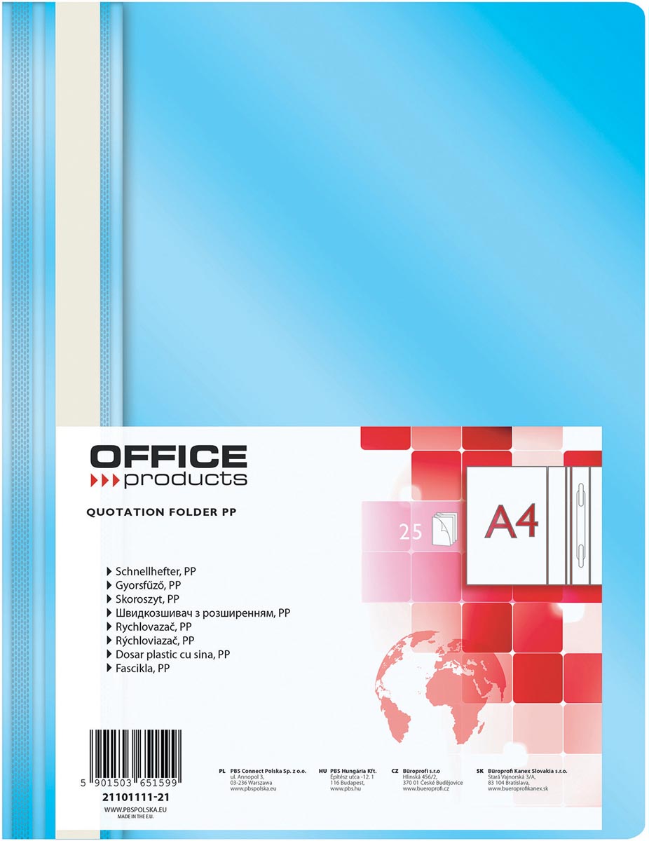 OFFICE products snelhechtmap, lichtblauw