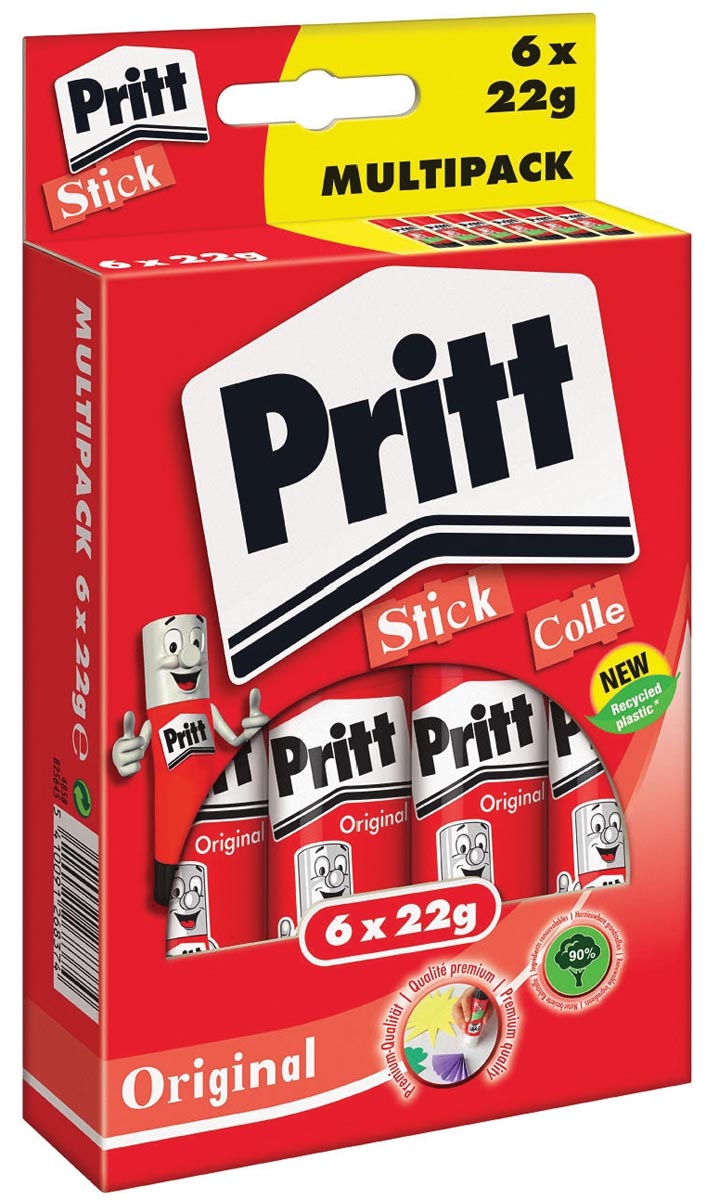 Pritt plakstift, 22 g, hangingbox van 6 stuks
