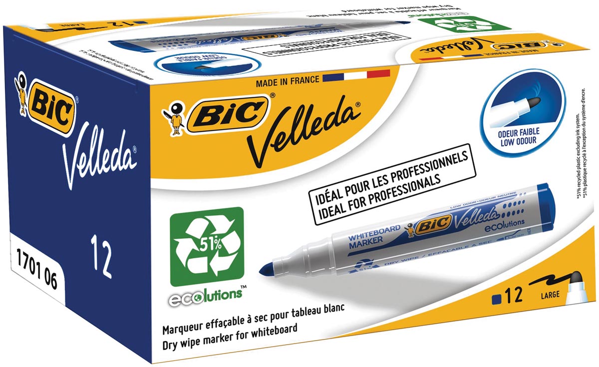 Bic whiteboardmarker 1701 blauw - Afbeelding 2