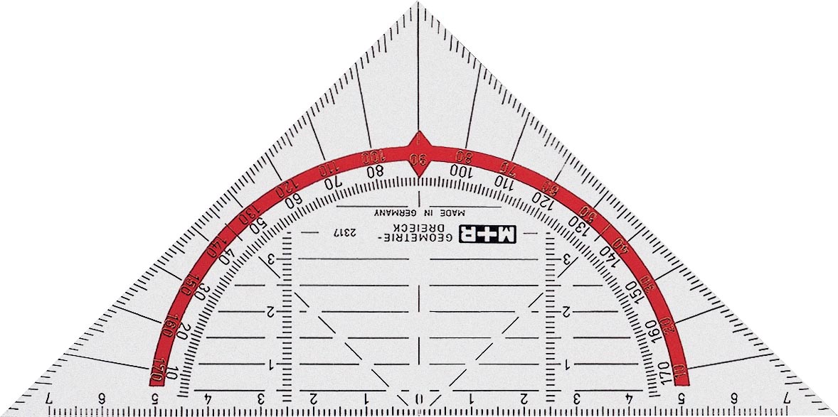 M+R geodriehoek, ft 16 cm
