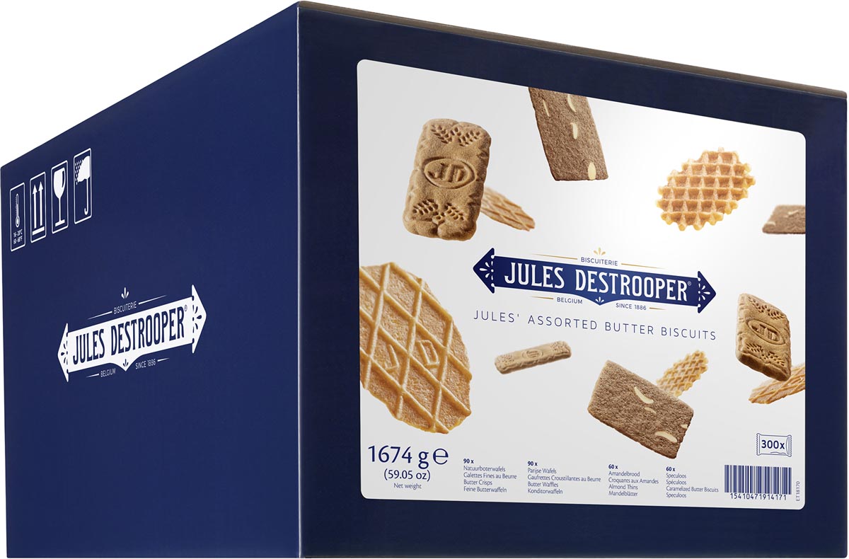 Jules Destrooper koekjes, Jules’ Assorted Butter Biscuits, doos van 300 stuks